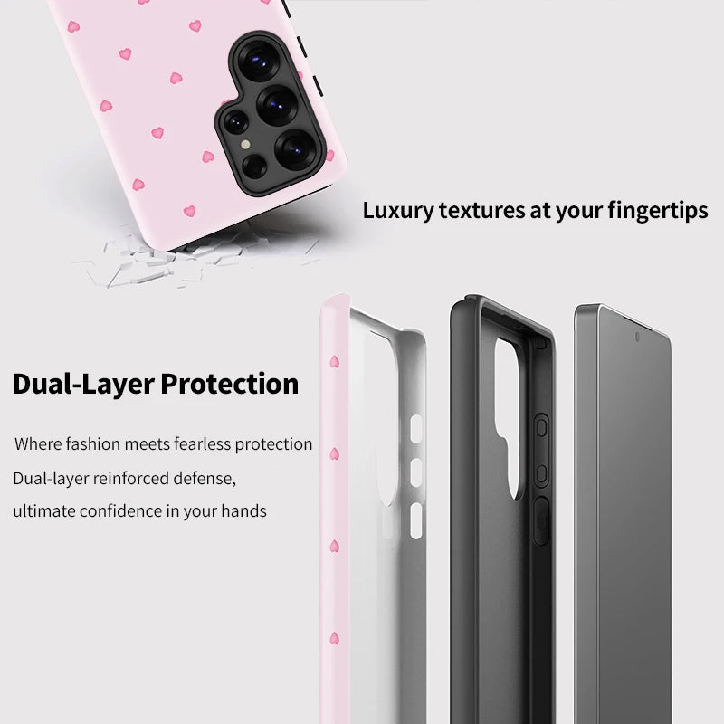 Pink Heart Galaxy Case