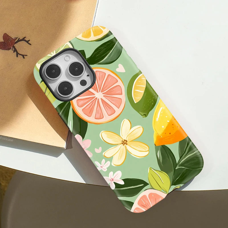 Orange Floral MagSafe Case