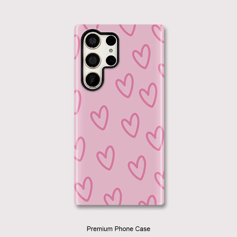 Pink Heart Dual-Layer Case