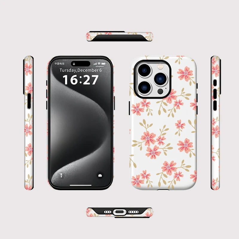 Luxury Floral Dual-Layer Case