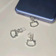 Sanrio Hello Kitty Dust Plug – Anime KT Cartoon Phone Charm for iPhone & Type-C Charging Ports