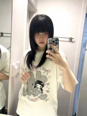 Cute Bunny Girl Graphic Tee