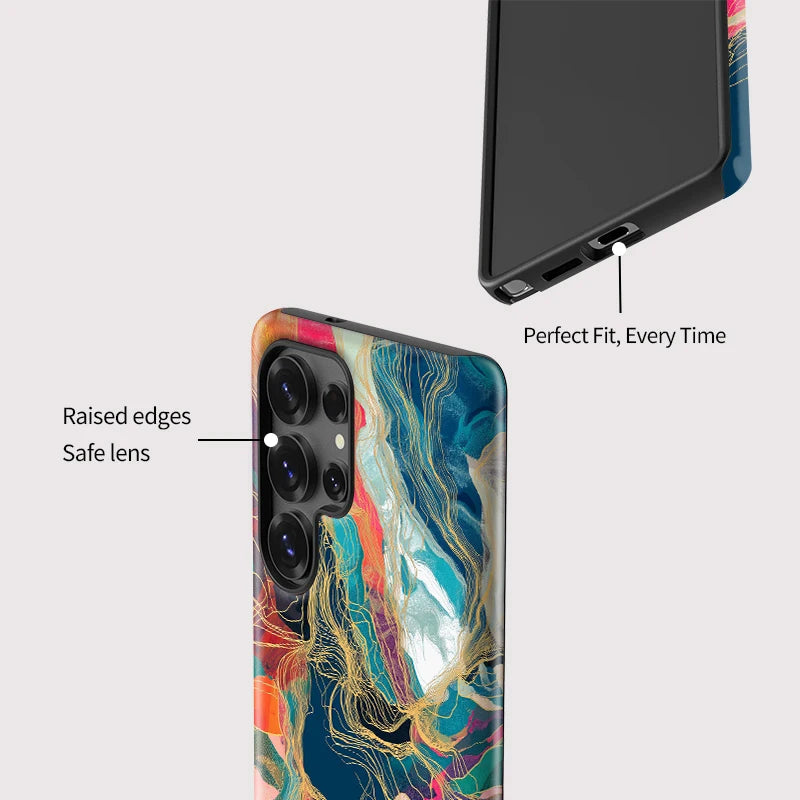 Marble Dual-Layer Galaxy Case