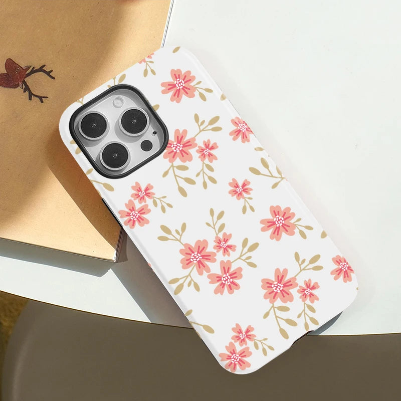 Luxury Floral Dual-Layer Case