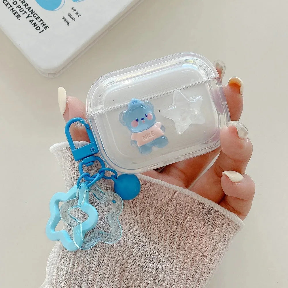 Crystal Rabbit Star AirPods Case