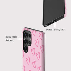 Pink Heart Dual-Layer Case