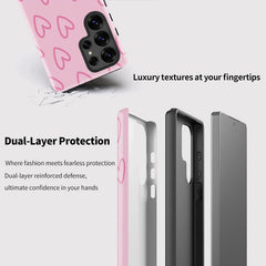 Pink Heart Dual-Layer Case
