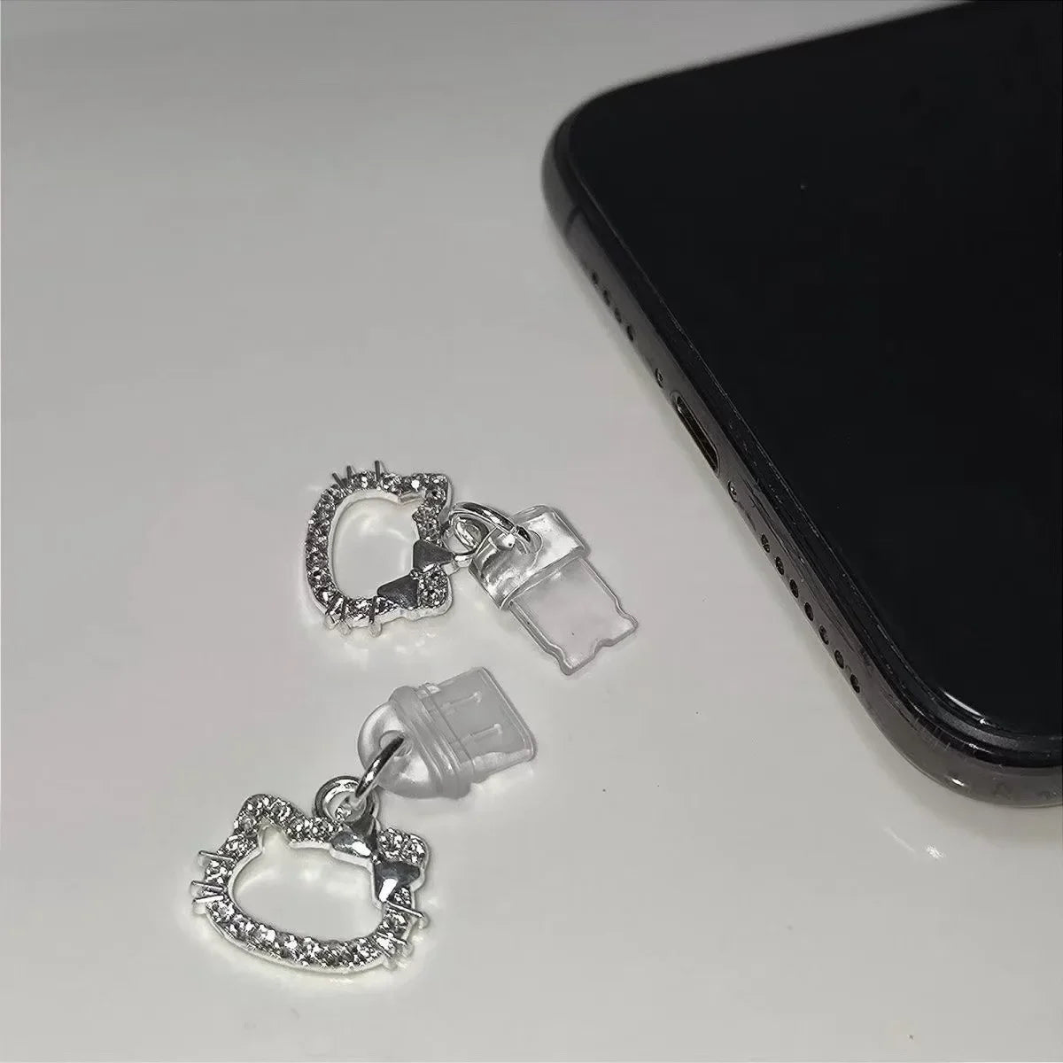 Sanrio Hello Kitty Dust Plug – Anime KT Cartoon Phone Charm for iPhone & Type-C Charging Ports