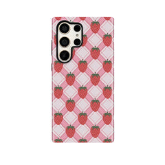 Strawberry Grid Rugged Case