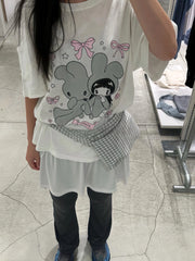 Cute Bunny Girl Graphic Tee