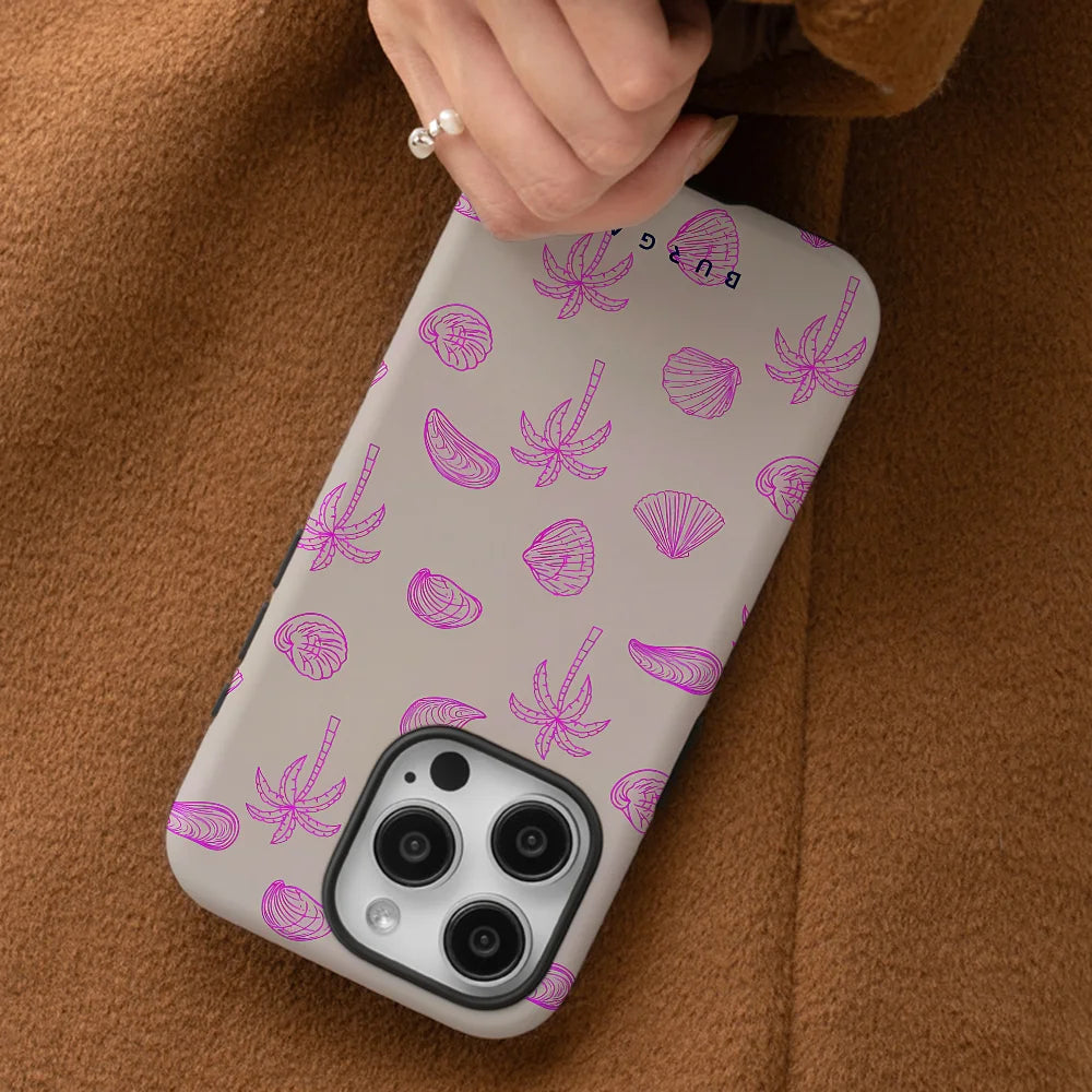 Beach Please Phone Case Clear Film Shell for iPhone 11 to 16 Pro Max Plus