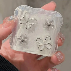 Kawaii USB Cable Protector – Y2K Flower & Butterfly Design with Wave Border for iPhone 18W/20W