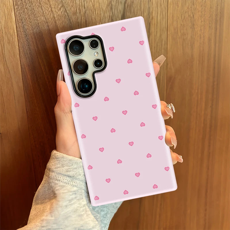Pink Heart Galaxy Case