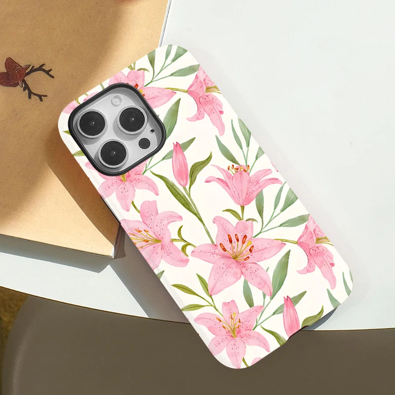 Floral Double-Layer MagSafe Case