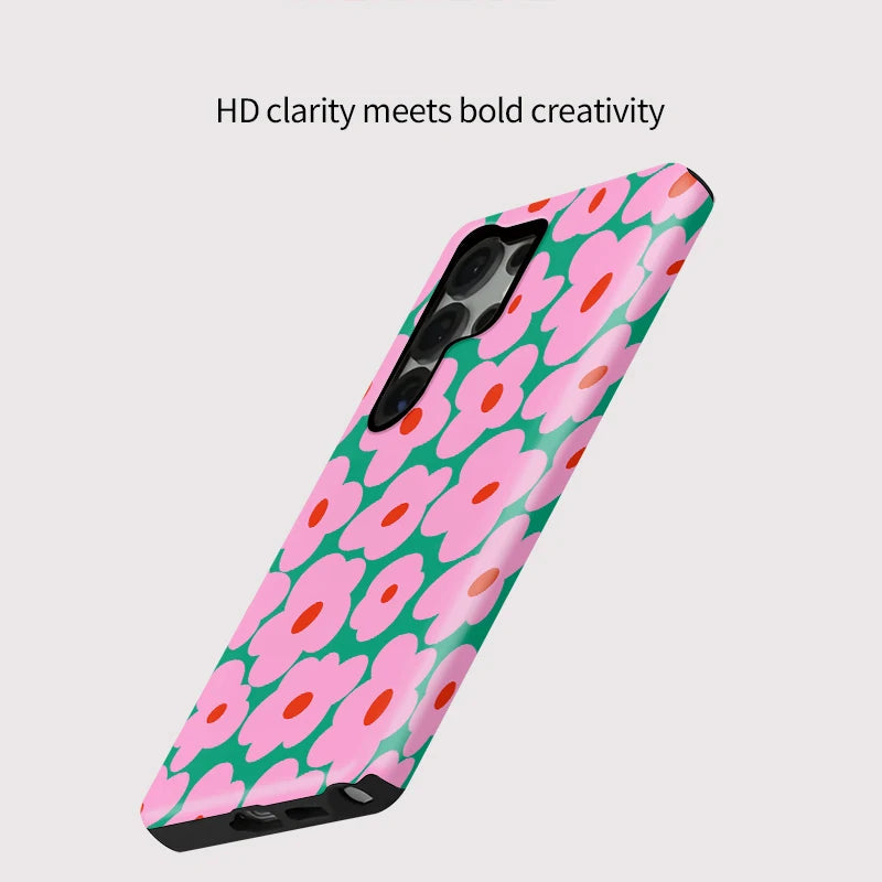 Floral Dual-Layer Galaxy Case