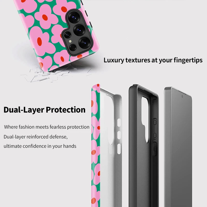 Floral Dual-Layer Galaxy Case