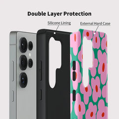 Floral Dual-Layer Galaxy Case