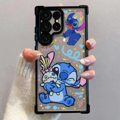 Samsung Stitch Plating Phone Case – Cute Anti-Fall Airbag Cover for S25, S24, S23, S21, Note20 & More