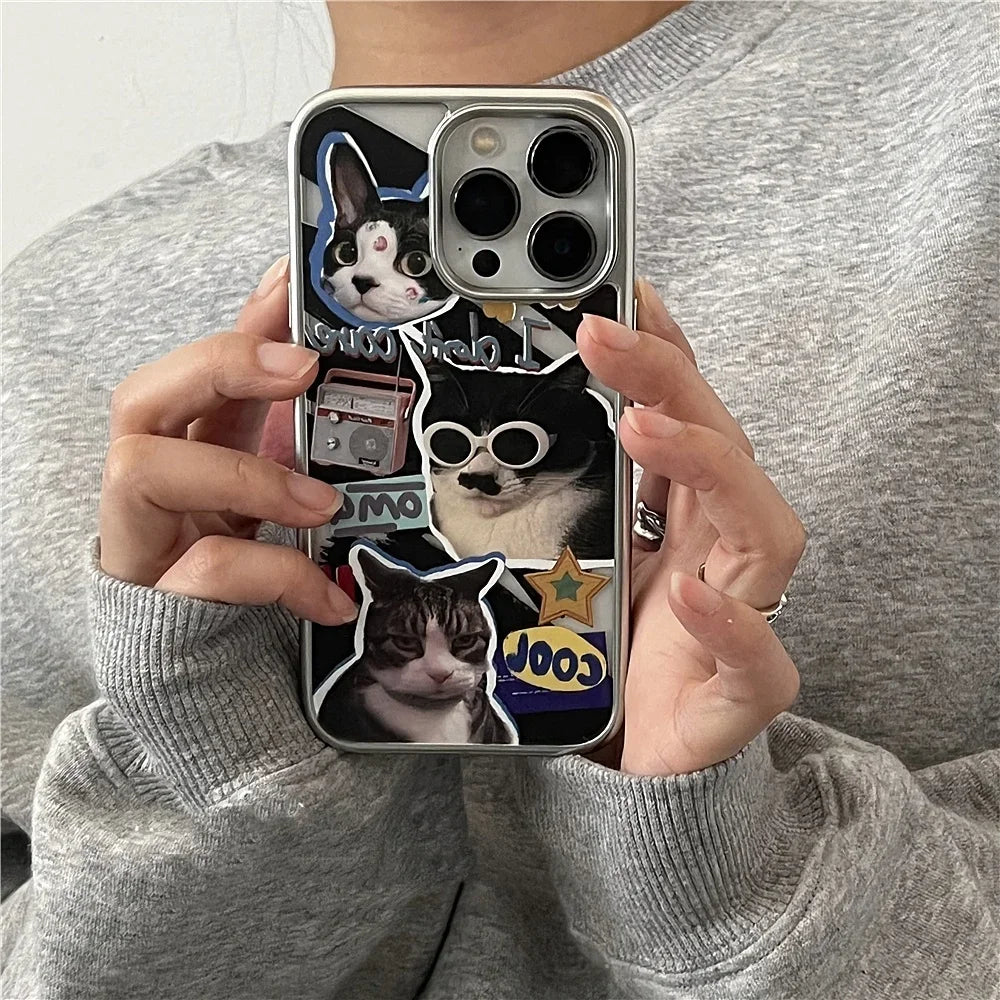 Sunglasses Cat Electroplate Case