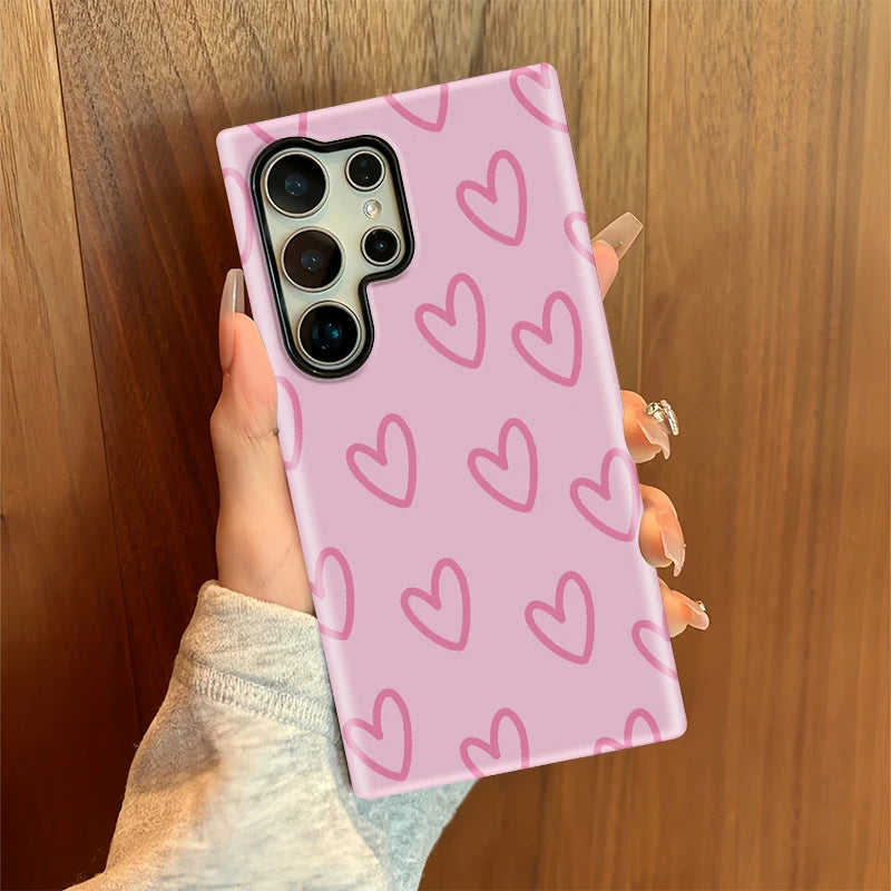 Pink Heart Dual-Layer Case