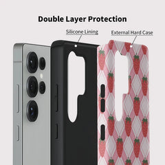 Strawberry Grid Rugged Case
