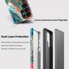 Marble Dual-Layer Galaxy Case