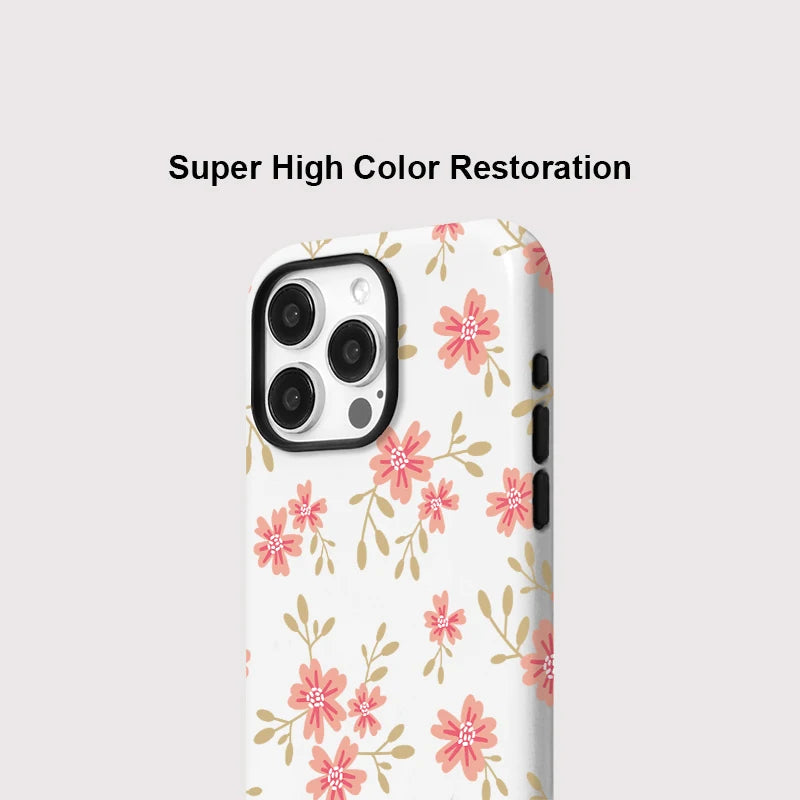 Luxury Floral Dual-Layer Case