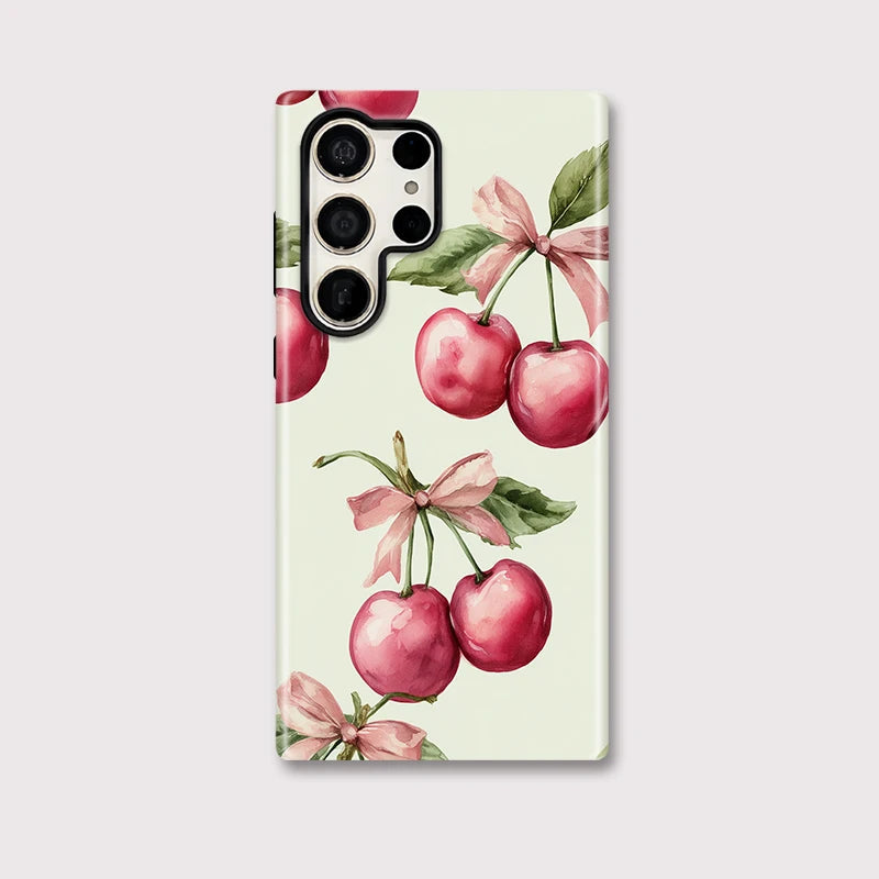 Cherry Bow Matte Case