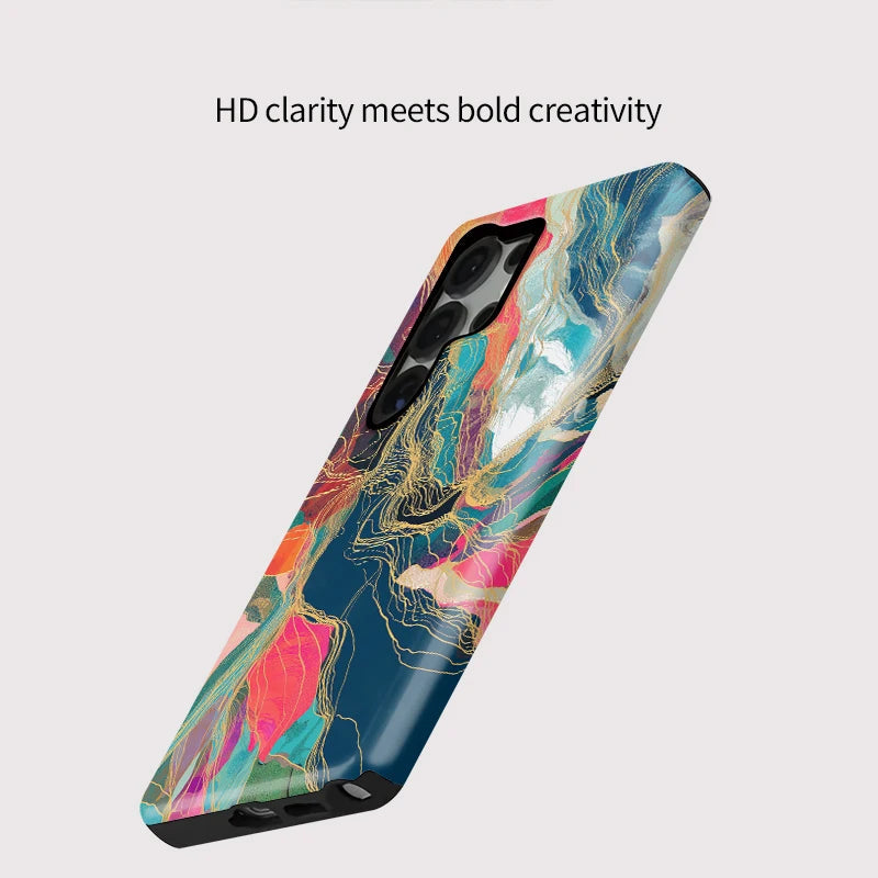 Marble Dual-Layer Galaxy Case