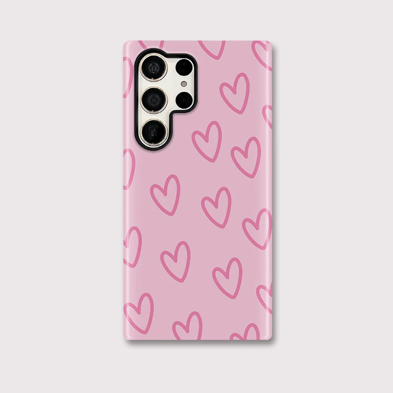 Pink Heart Dual-Layer Case