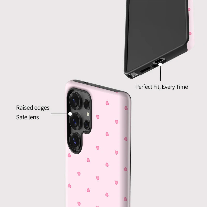 Pink Heart Galaxy Case