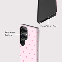 Pink Heart Galaxy Case