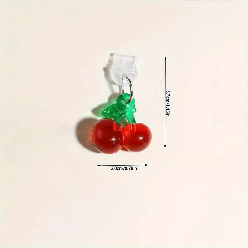 Red Cherry Dust Plug for Phone – Hanging Pendant Accessory for iPhone & Samsung Type-C Ports (1pcs)