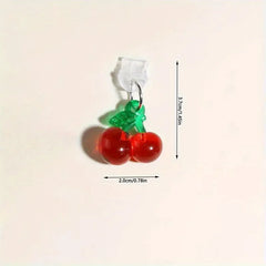 Red Cherry Dust Plug for Phone – Hanging Pendant Accessory for iPhone & Samsung Type-C Ports (1pcs)