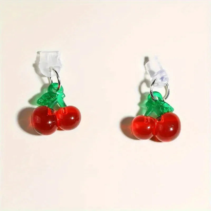 Red Cherry Dust Plug for Phone – Hanging Pendant Accessory for iPhone & Samsung Type-C Ports (1pcs)