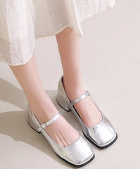 IVE Silver Mary Jane Shoes