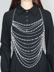 Jimin Silver Multi-Layer Body Chain