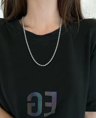 Silver Twist Chain Necklace | Suga – BTS