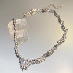 LeeKnow Silver Heart Chain