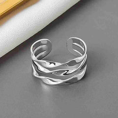 Seungmin Silver Wave Ring