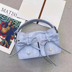 Wonhee Sky Blue Bow Sling Bag
