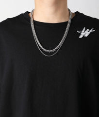 Jungkook Silver Double-Layer Chain Necklace