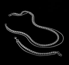 Jungkook Silver Double-Layer Chain Necklace
