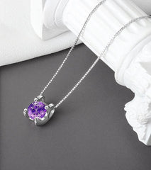 Suga Lilac Rhinestone Necklace