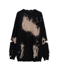 Taehyung Tie-Dye Pin Sweater