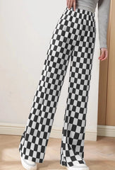 Ahyeon Checkered Wide Leg Pants