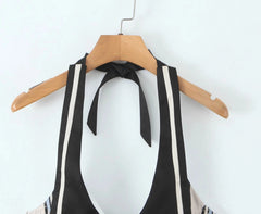 Julie Striped Halter Top