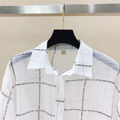 Hyunjin Grid Text Shirt