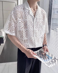 Jay White Lace Short-Sleeve Shirt