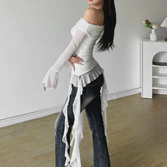 Karina Mesh Tassel Top